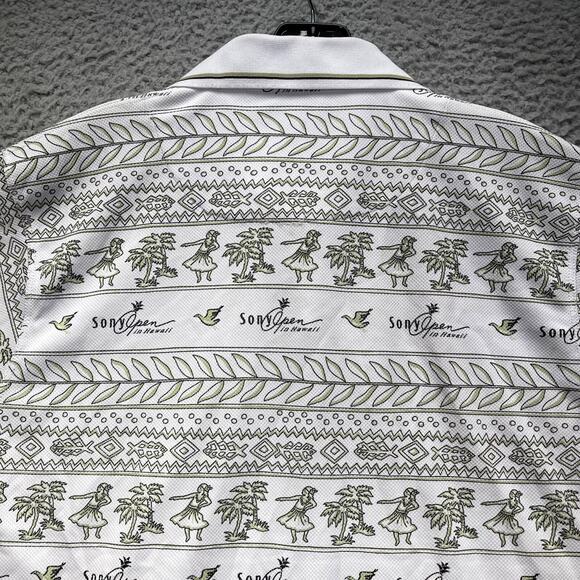 Sony Open Polo Shirt Mens Small White Hawaii Short Sleeve Golf - Picture 9 of 11